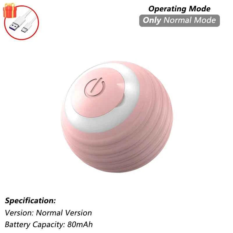 iLMH Cat Interactive Ball Toy Automatic Rolling Ball Faux Tail Rechargeable Smart Pet Electric Toy Pet Training Imitate Mouse