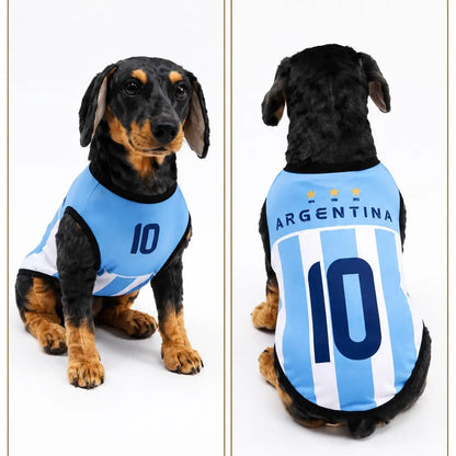 Pet Soccer Jersey Outfit - Cute Game Day Pet Shirt for Small, Medium Dogs & Cats Clothes Fashionable Clothing