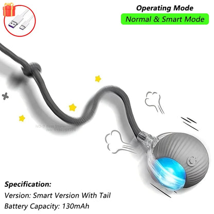 Automatic Rolling Ball Cat Toy (USB Rechargeable)
