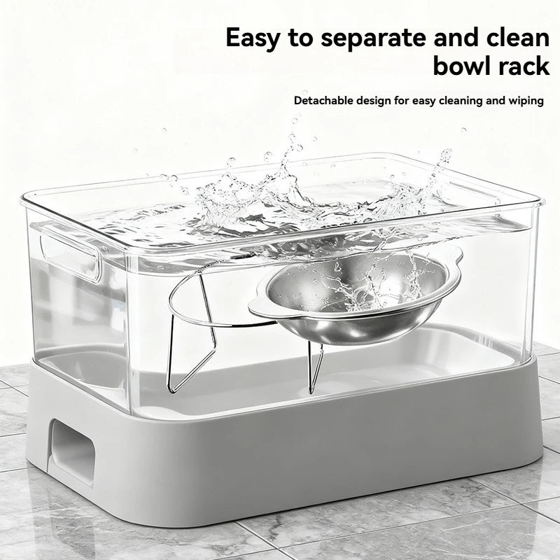 Tilted Stainless Steel Pet Bowl (Anti-Strain)