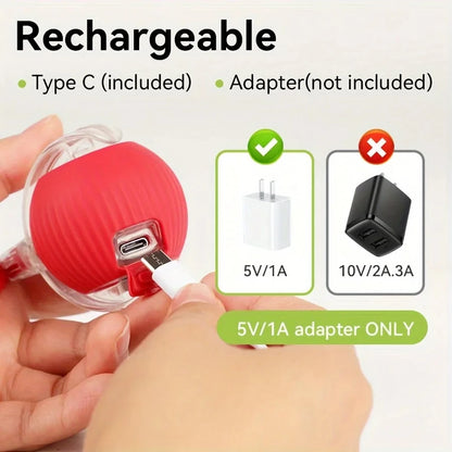 Automatic Rolling Ball Cat Toy (USB Rechargeable)