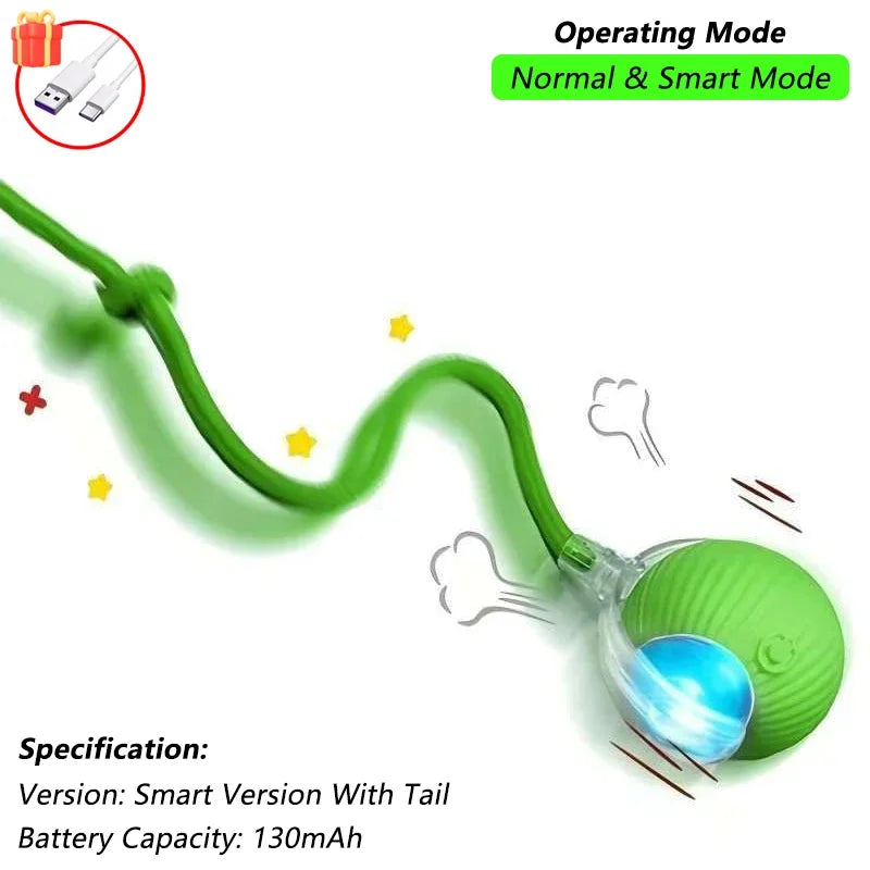 Automatic Rolling Ball Cat Toy (USB Rechargeable)