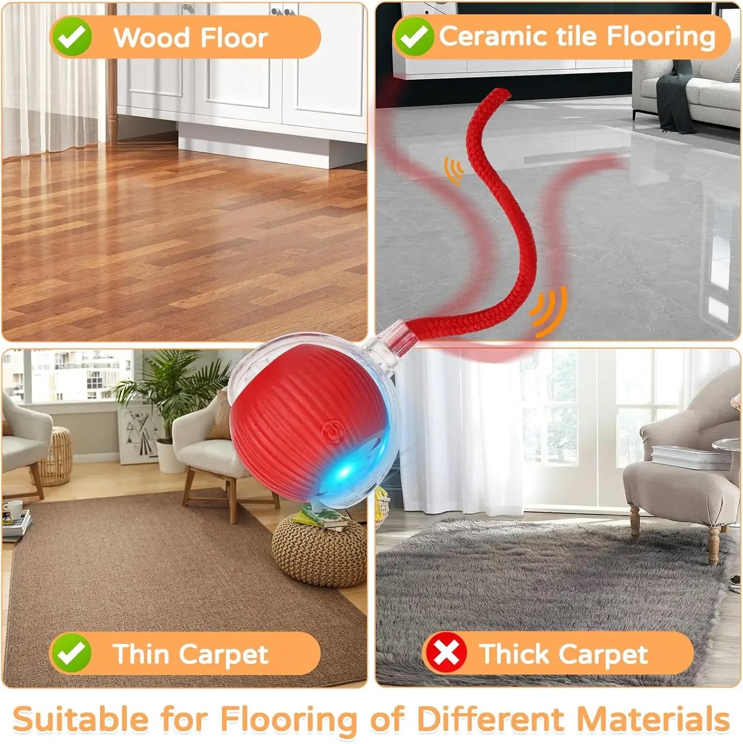 Automatic Rolling Ball Cat Toy (USB Rechargeable)