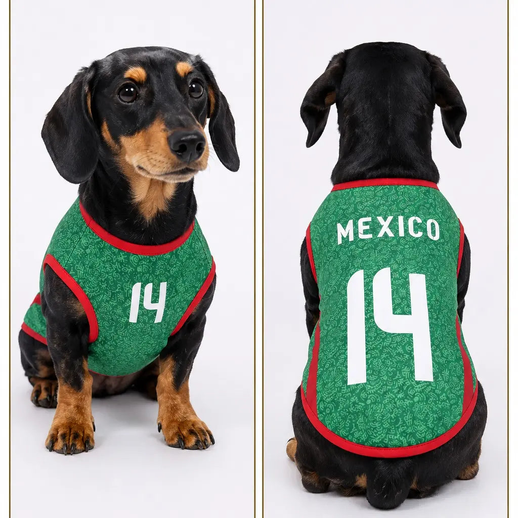Pet Soccer Jersey Outfit - Cute Game Day Pet Shirt for Small, Medium Dogs & Cats Clothes Fashionable Clothing