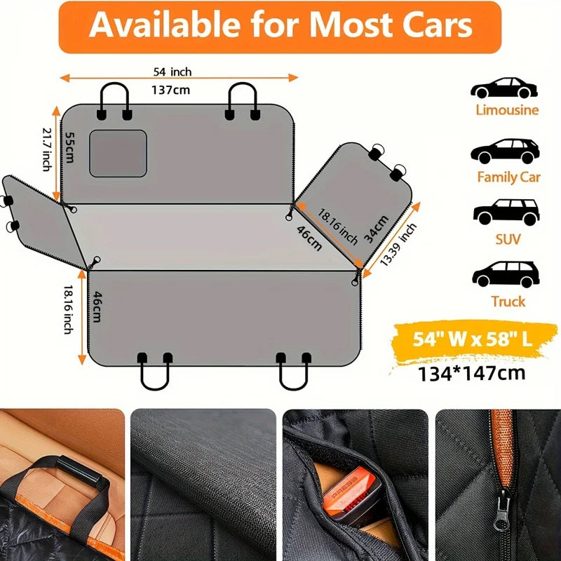 Waterproof Car Rear Seat Pet Protector Mat