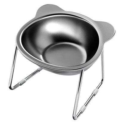 Tilted Stainless Steel Pet Bowl (Anti-Strain)