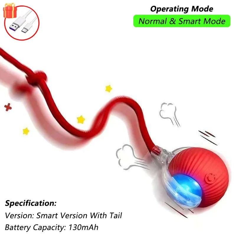 Automatic Rolling Ball Cat Toy (USB Rechargeable)